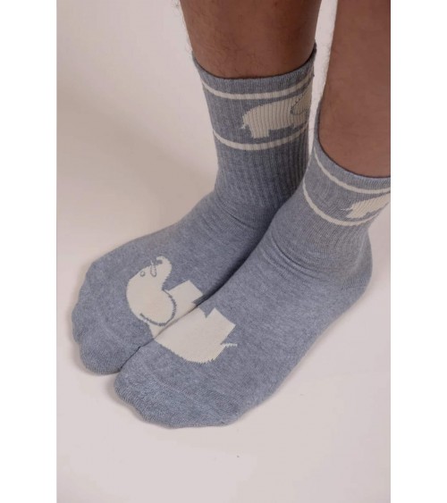 Chaussettes de sport en coton biologique - Gris Trendsplant jolies chausset pour homme femme fantaisie drole originales