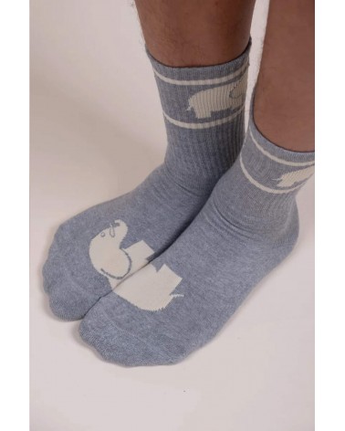 Chaussettes de sport en coton biologique - Gris Trendsplant jolies chausset pour homme femme fantaisie drole originales