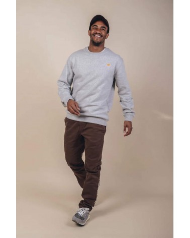 Organic Essential Sweater - Heather Grey Trendsplant men women organic switzerland