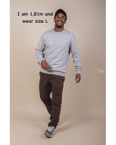 Sweatshirt Organic Essential - Gris chiné Trendsplant sweat pour femme homme coton bio Suisse
