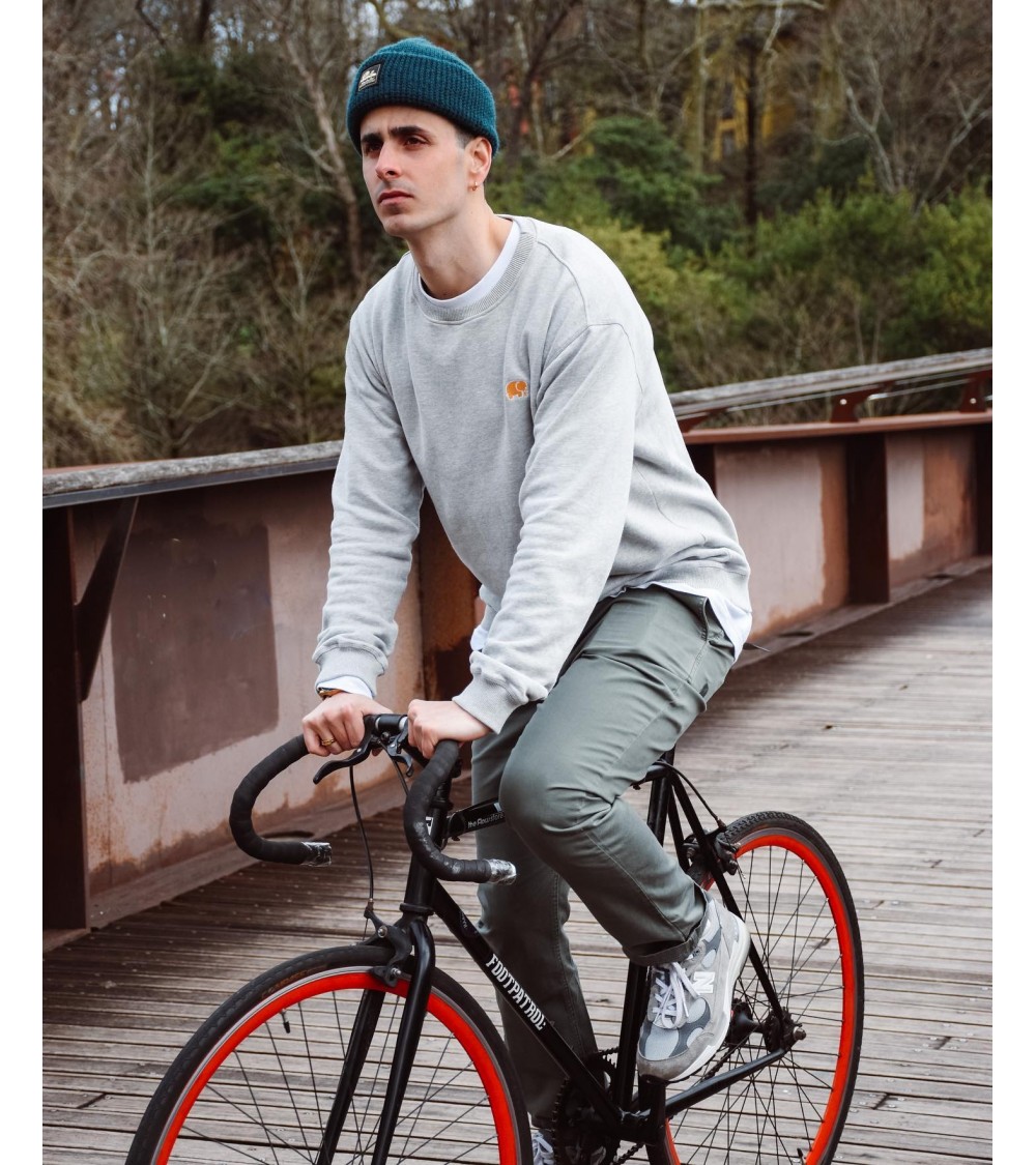 Sweatshirt Organic Essential - Gris chiné Trendsplant sweat pour femme homme coton bio Suisse