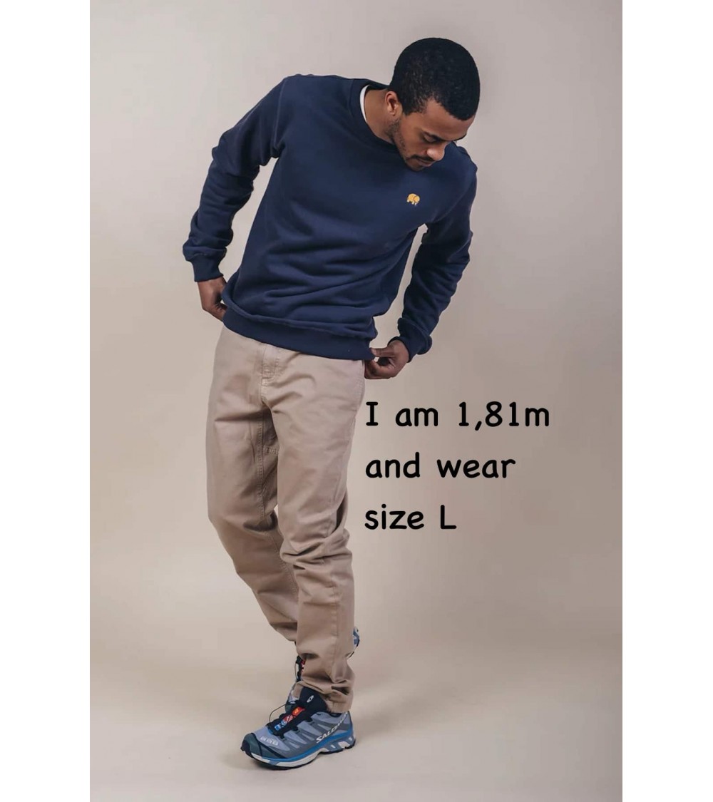 Organic Essential Sweater - Blue Trendsplant men women organic switzerland