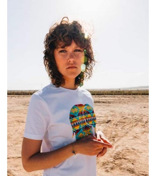 T-shirt pour femme Navajo Organic - Blanc Trendsplant Tshirt tee t shirt cool marque en coton bio ethique