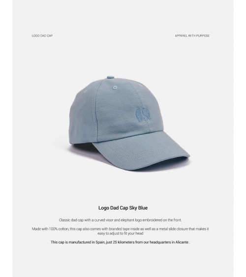 Casquette brodée - Logo Dad Cap - Bleu ciel Trendsplant cool femme homme Kitatori Suisse