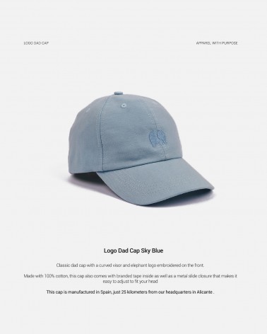 Casquette brodée - Logo Dad Cap - Bleu ciel Trendsplant cool femme homme Kitatori Suisse