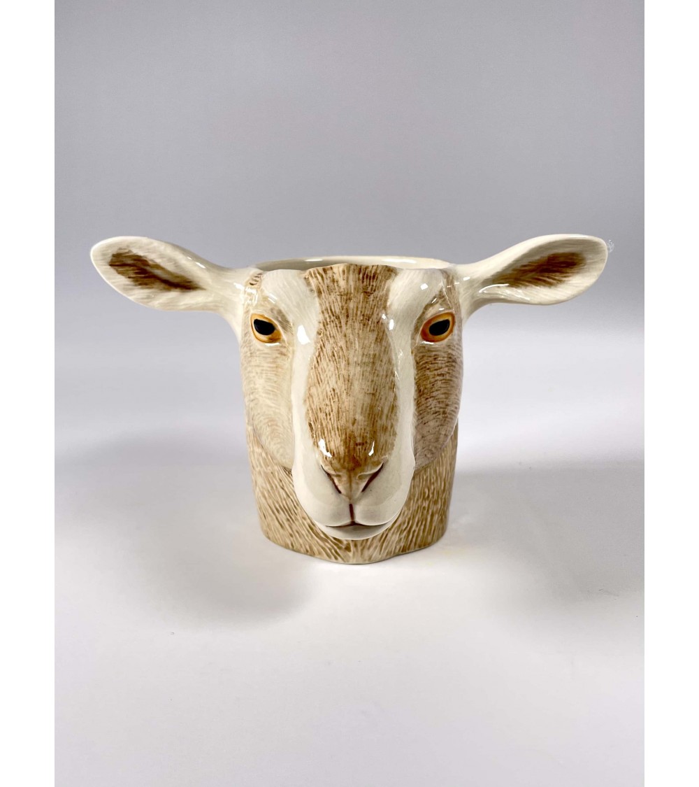 Chèvre Toggenburg - Porte crayon & stylo, Petit pot de fleur Quail Ceramics bureau original design pour plantes intérieur à c...