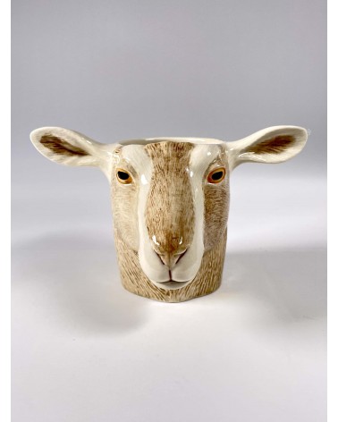 Toggenburg Ziege - Stiftehalter & Blumentopf Quail Ceramics schreibtisch büro kinder besteckbehälter make up pinselhalter