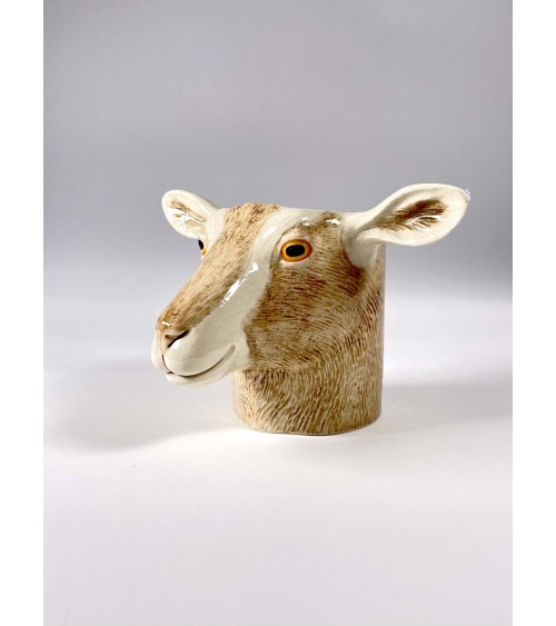 Toggenburg Goat - Animal Pencil pot & Flower pot Quail Ceramics pretty pen pot holder cutlery toothbrush makeup brush