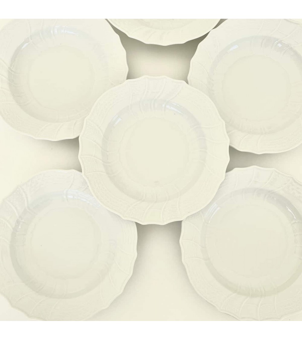 Piatto fondo vintage - Hutschenreuther Dresden Bianco kitatori mobili Oggetto di design vintage svizzera