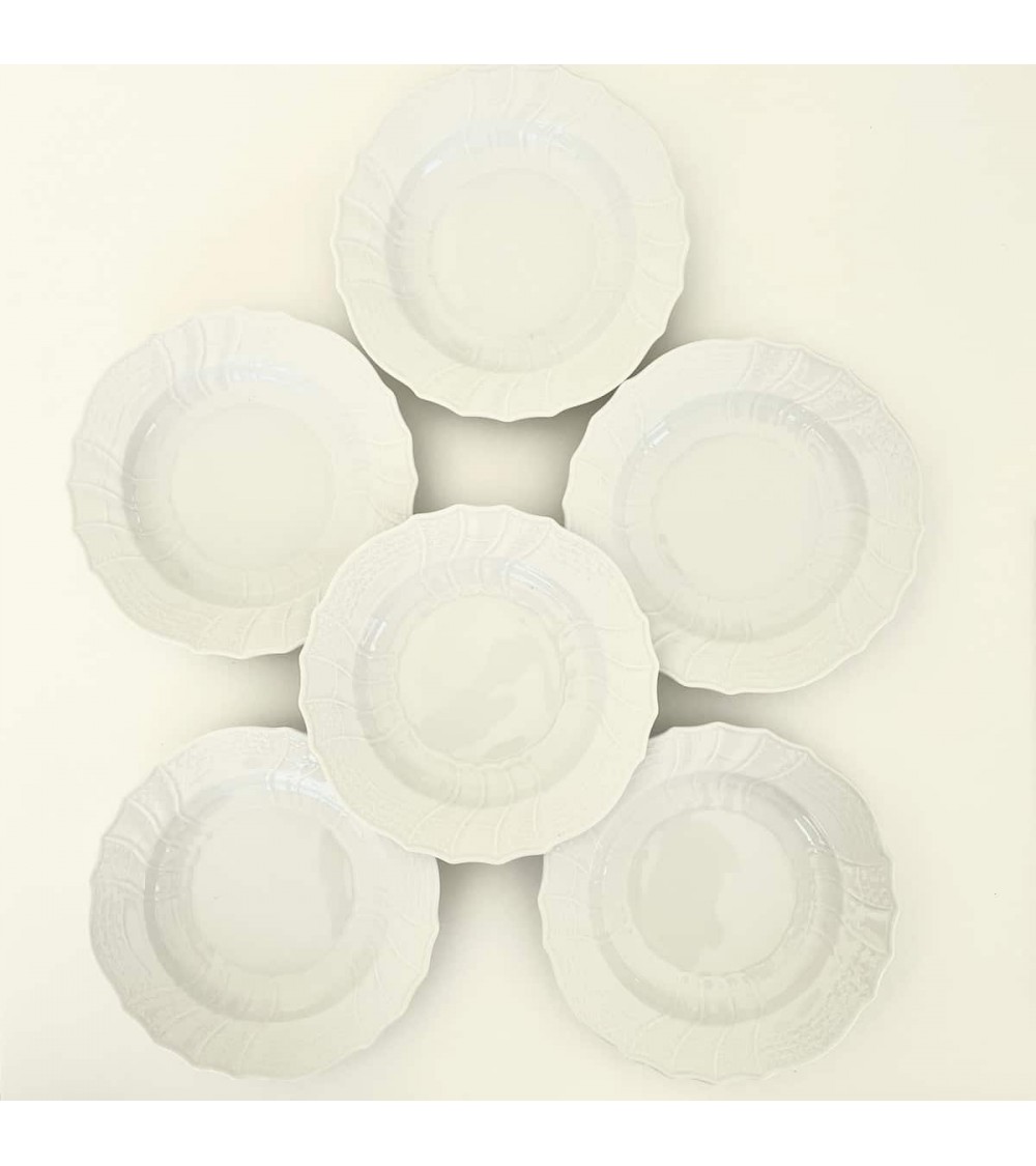 Piatto fondo vintage - Hutschenreuther Dresden Bianco kitatori mobili Oggetto di design vintage svizzera