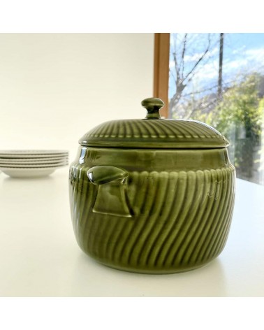 Piatto con coperchio vintage - Boch Frères kitatori mobili Oggetto di design vintage svizzera