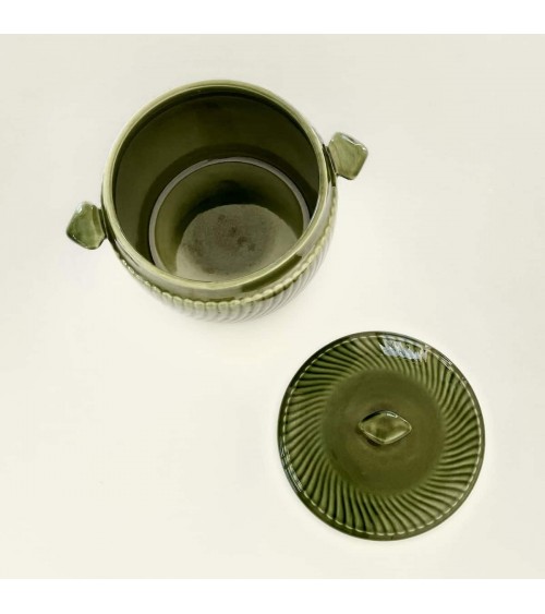 Piatto con coperchio vintage - Boch Frères kitatori mobili Oggetto di design vintage svizzera