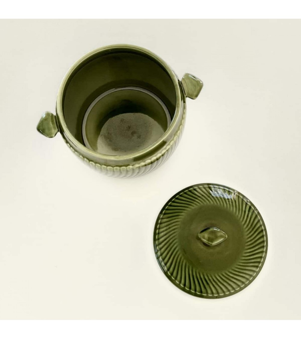 Piatto con coperchio vintage - Boch Frères kitatori mobili Oggetto di design vintage svizzera