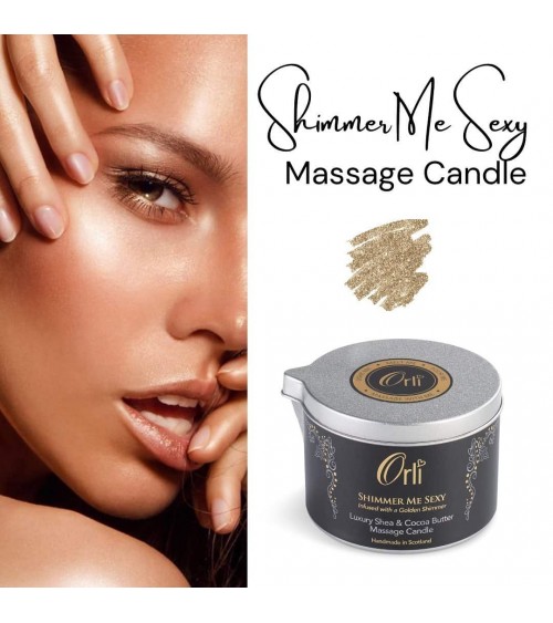 Gold Shimmer - Trio de Bougies huile de massage thérapeutique professionnelle bougies massantes suisse