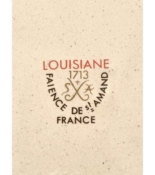 6 vintage Fondue plates - Louisiane - Faïence de St Amand kitatori switzerland vintage furniture design classics