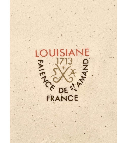 Piatti da fonduta Vintage - Louisiane - Faïence de St Amand kitatori mobili Oggetto di design vintage svizzera Piatti da fonduta Vintage - Louisiane - Faïence de St Amand kitatori mobili Oggetto di design vintage svizzera