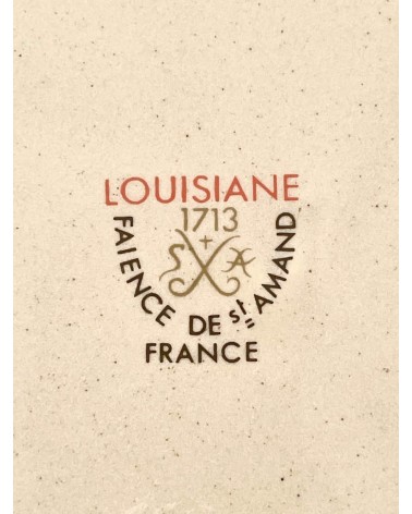 Piatti da fonduta Vintage - Louisiane - Faïence de St Amand kitatori mobili Oggetto di design vintage svizzera