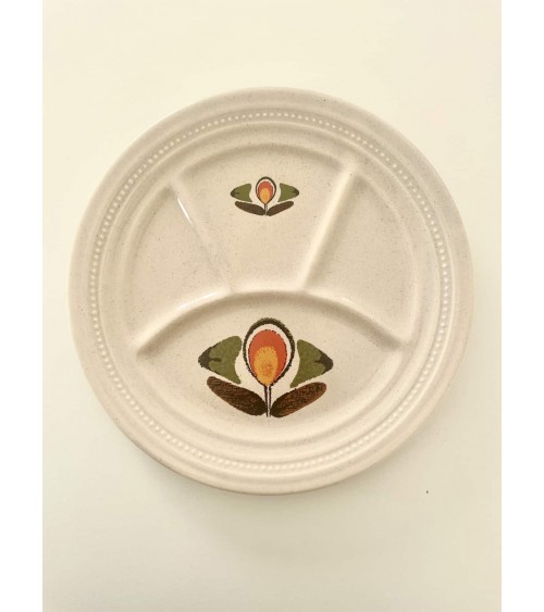 6 Assiettes à fondue vintage - Louisiane - Faïence de St Amand kitatori meuble vintage shop online boutique suisse