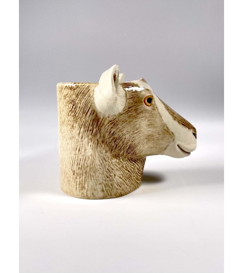 Toggenburg Goat - Animal Pencil pot & Flower pot Quail Ceramics pretty pen pot holder cutlery toothbrush makeup brush