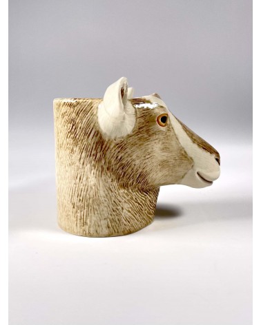 Toggenburg Goat - Animal Pencil pot & Flower pot Quail Ceramics pretty pen pot holder cutlery toothbrush makeup brush