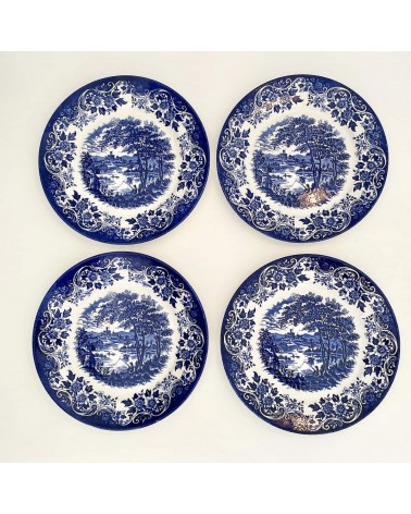 Assiette plate - The English Scene - Ironstone Broadhurst kitatori meuble vintage shop online boutique suisse