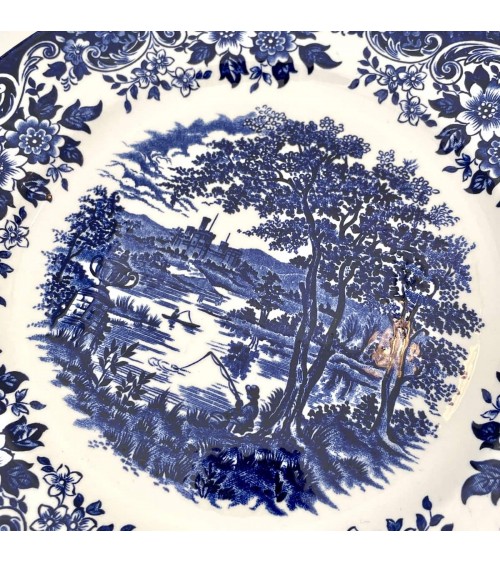 Assiette plate - The English Scene - Ironstone Broadhurst kitatori meuble vintage shop online boutique suisse