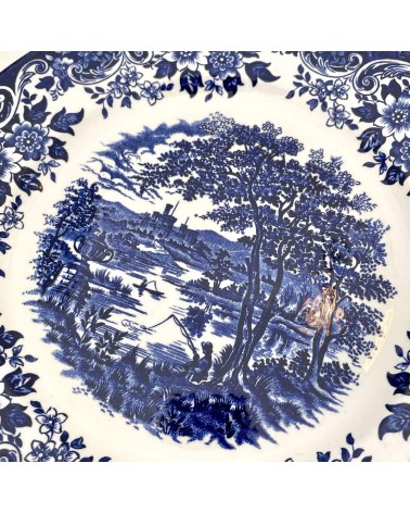 Assiette plate - The English Scene - Ironstone Broadhurst kitatori meuble vintage shop online boutique suisse