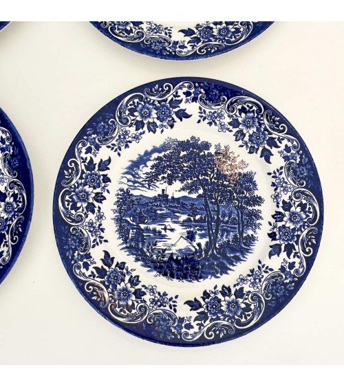 Assiette plate - The English Scene - Ironstone Broadhurst kitatori meuble vintage shop online boutique suisse