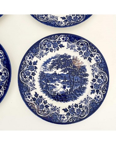 Assiette plate - The English Scene - Ironstone Broadhurst kitatori meuble vintage shop online boutique suisse