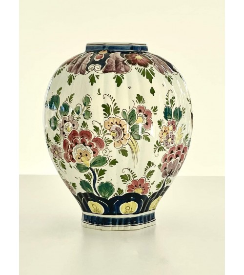 Grande vaso in ceramica di Delft polychrome - Vintage kitatori mobili Oggetto di design vintage svizzera