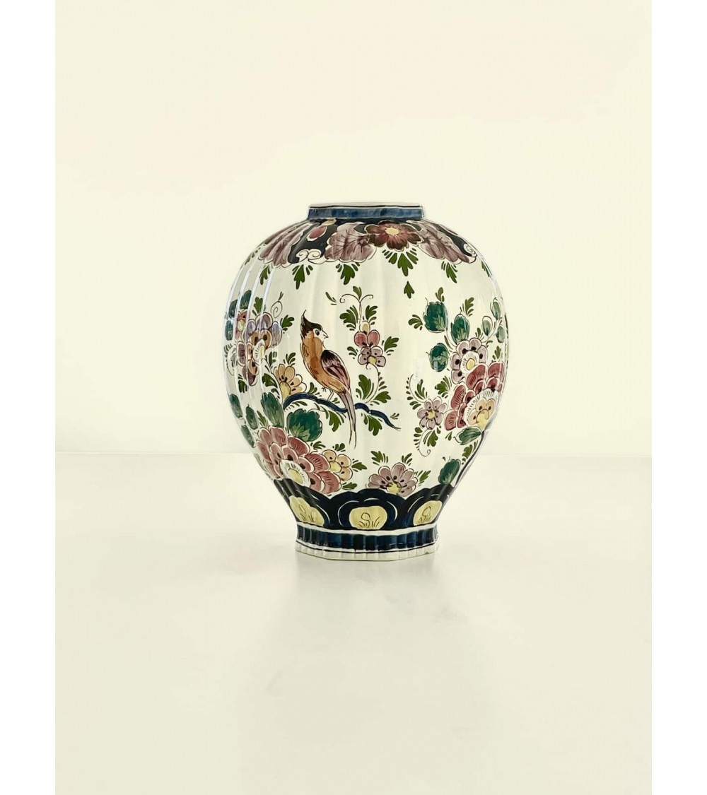 Large polychrome Delft vase - Vintage kitatori switzerland vintage furniture design classics