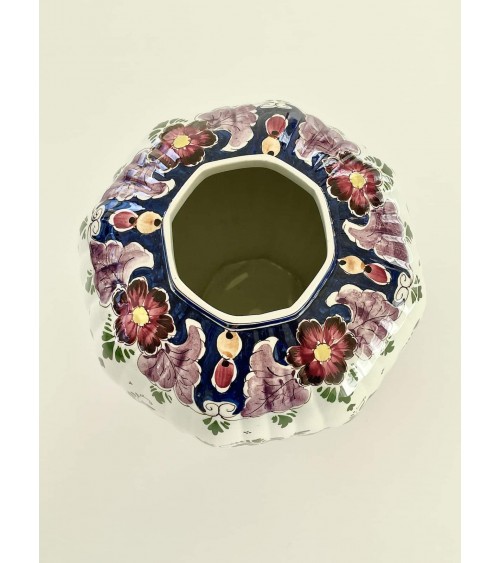 Large polychrome Delft vase - Vintage kitatori switzerland vintage furniture design classics