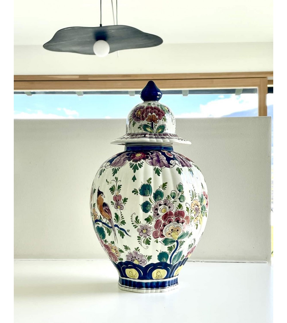 Large polychrome Delft vase - Vintage kitatori switzerland vintage furniture design classics
