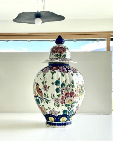 Grand vase en faïence de Delft polychrome - Vintage kitatori meuble vintage shop online boutique suisse