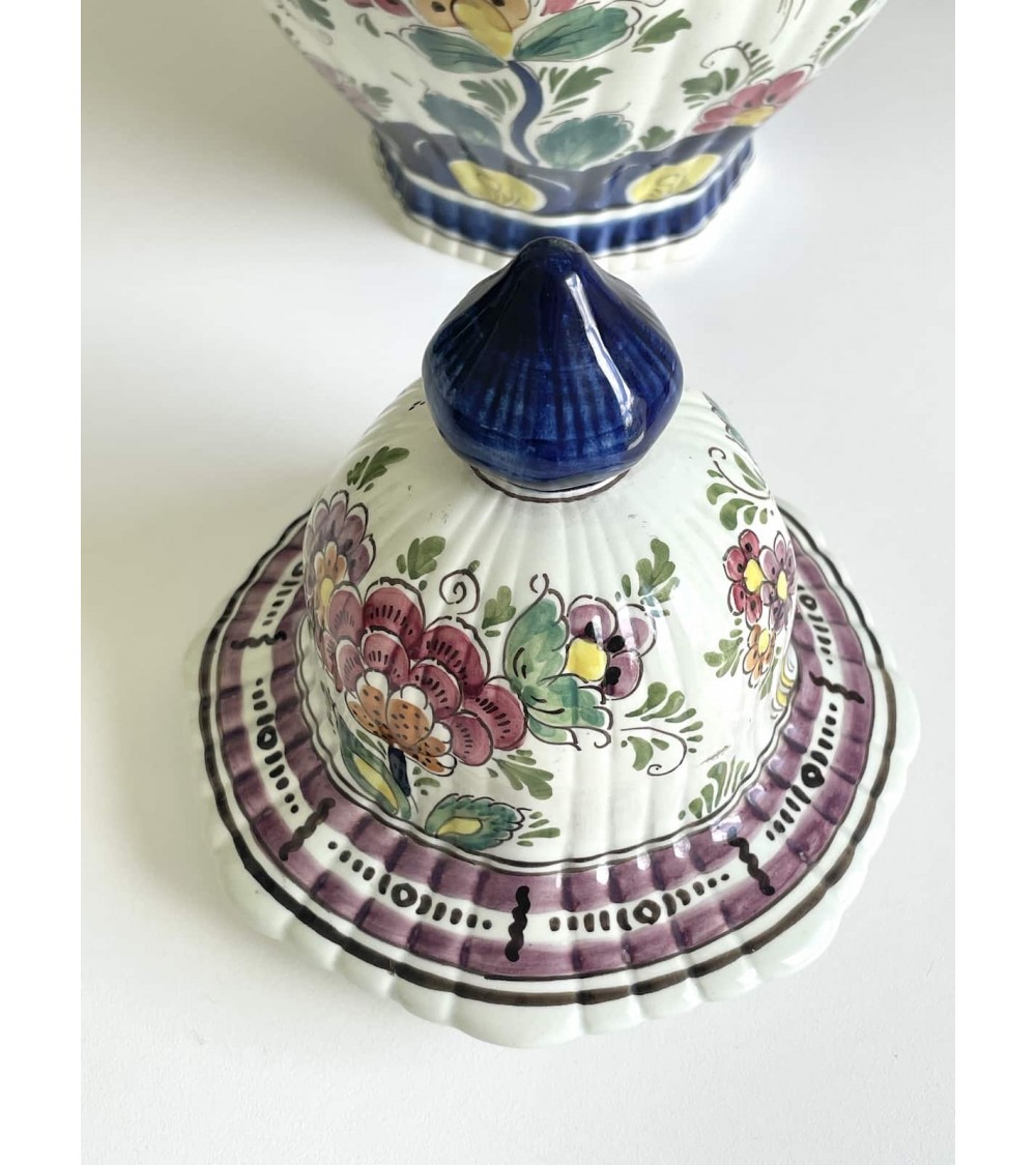 Large polychrome Delft vase - Vintage kitatori switzerland vintage furniture design classics
