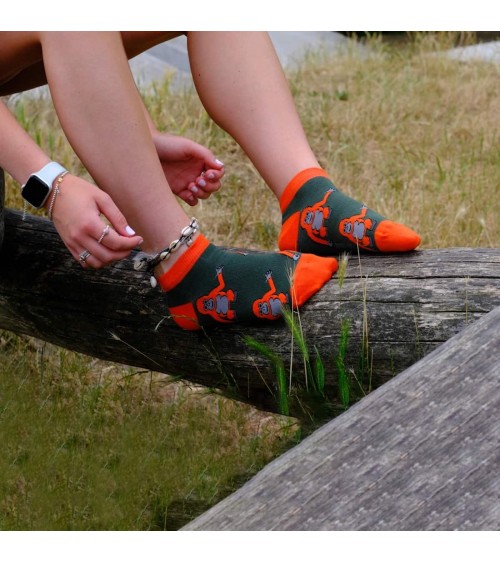 Rettet die Orang-Utan - Bambus Sneaker socken Bare Kind Socke lustige Damen Herren farbige coole socken mit motiv kaufen