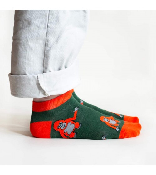 Rettet die Orang-Utan - Bambus Sneaker socken Bare Kind Socke lustige Damen Herren farbige coole socken mit motiv kaufen