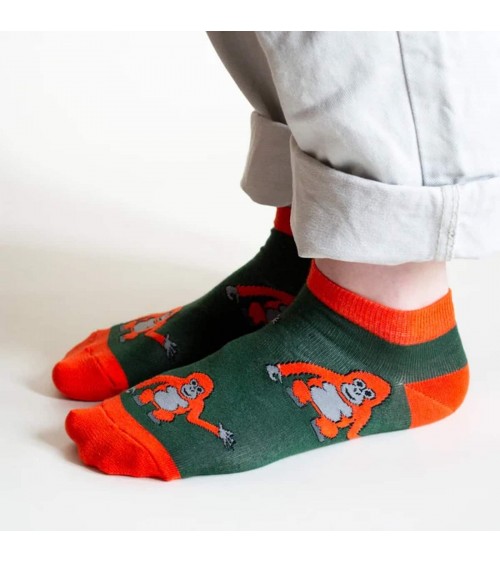 Rettet die Orang-Utan - Bambus Sneaker socken Bare Kind Socke lustige Damen Herren farbige coole socken mit motiv kaufen