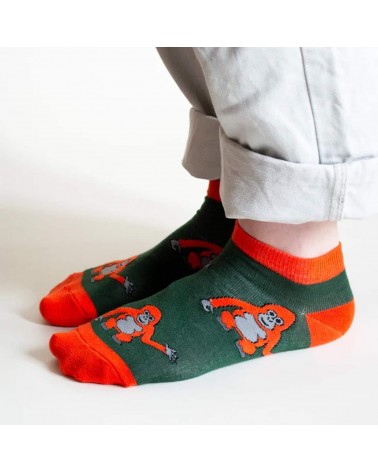 Sauvez les Orang-outan - Socquettes, chaussettes basses en bambou Bare Kind jolies pour femme originales pour homme chausset ...