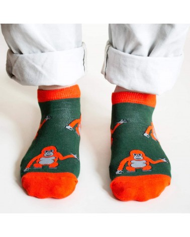 Rettet die Orang-Utan - Bambus Sneaker socken Bare Kind Socke lustige Damen Herren farbige coole socken mit motiv kaufen