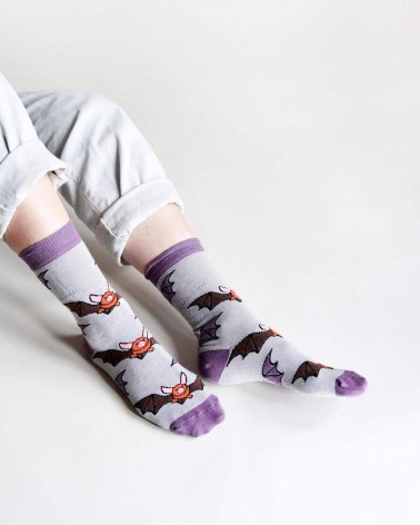 Rettet die Fledermäuse - Bambus Socken Bare Kind socke kuschelsocken für damen lustig herren farbige coole socken