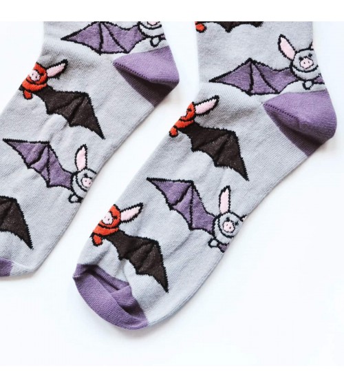 Sauvez les chauves-souris - Chaussettes en bambou Bare Kind jolies pour femme originales pour homme chausset rigolotes drole ...