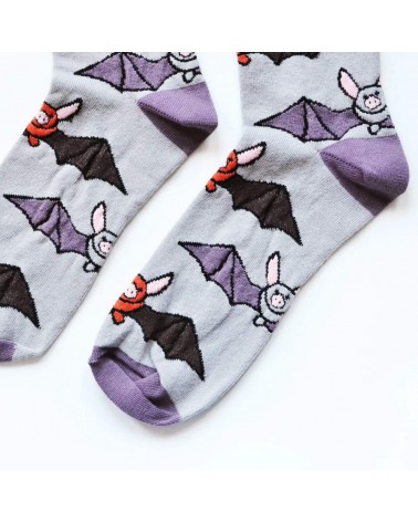 Sauvez les chauves-souris - Chaussettes en bambou Bare Kind jolies pour femme originales pour homme chausset rigolotes drole ...