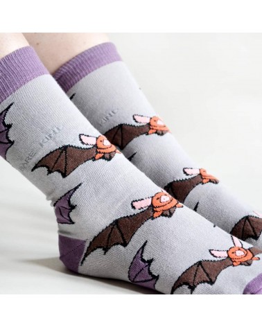 Rettet die Fledermäuse - Bambus Socken Bare Kind socke kuschelsocken für damen lustig herren farbige coole socken