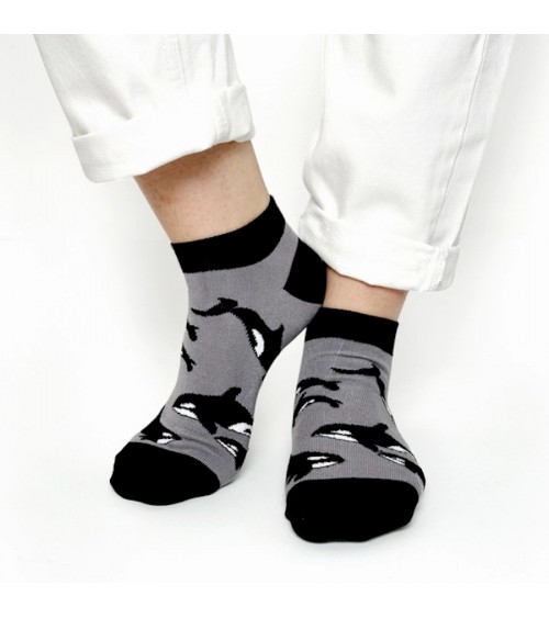 Save the orcas - Bamboo ankle socks Bare Kind funny crazy cute cool best pop socks for women men