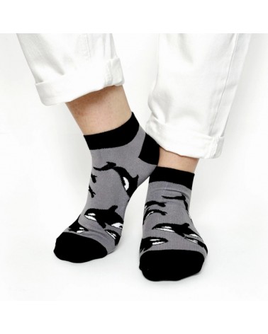 Sauvez les orques - Socquettes, chaussettes basses en bambou Bare Kind jolies chausset pour homme femme fantaisie drole origi...