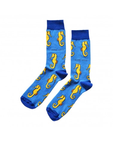 Save the seahorses - Bamboo Socks Bare Kind funny crazy cute cool best pop socks for women men