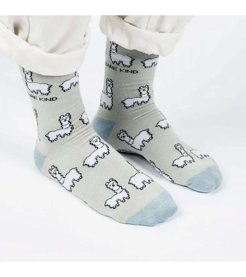 Sauvez les alpagas - Chaussettes en bambou Bare Kind jolies pour femme originales pour homme chausset rigolotes drole Suisse
