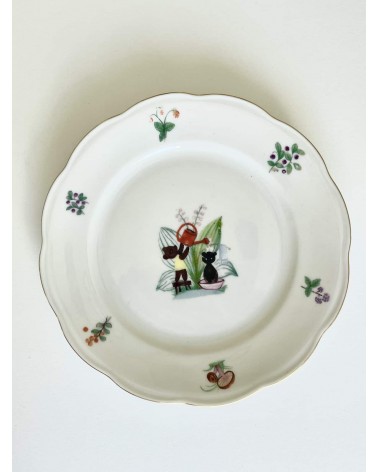 2 Assiettes vintage pour enfant - Porcelaine de Wawel kitatori meuble vintage shop online boutique suisse