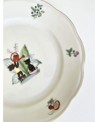 2 Assiettes vintage pour enfant - Porcelaine de Wawel kitatori meuble vintage shop online boutique suisse